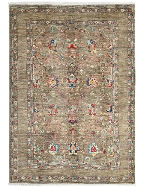 Grey Afghanistan Ziegler Carpet  242 x 168 cm