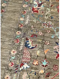 Grey Afghanistan Ziegler Carpet  242 x 168 cm