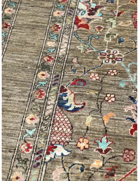 Grey Afghanistan Ziegler Carpet  242 x 168 cm