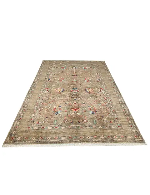 Grey Afghanistan Ziegler Carpet  242 x 168 cm