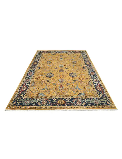 Gelb Afghanistan Ziegler Teppich  277 x 191 cm