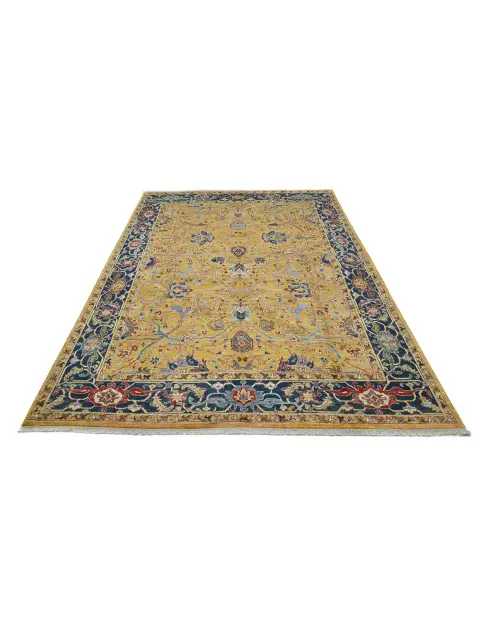 Gelb Afghanistan Ziegler Teppich  277 x 191 cm
