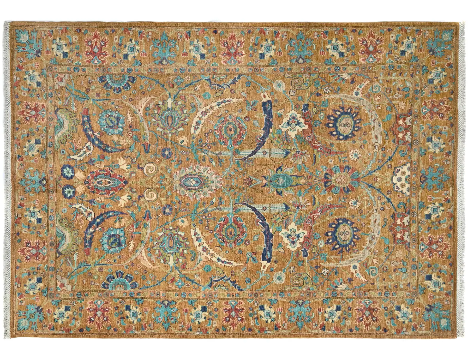 Harmaa Afghanistan Ziegler matot 291 x 200 cm - Ainutlaatuinen käsintehty matto