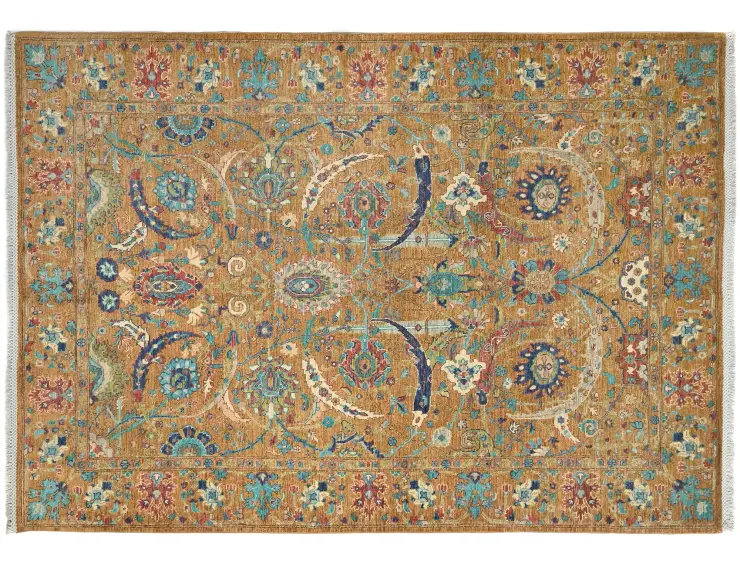 Harmaa Afghanistan Ziegler matot 291 x 200 cm