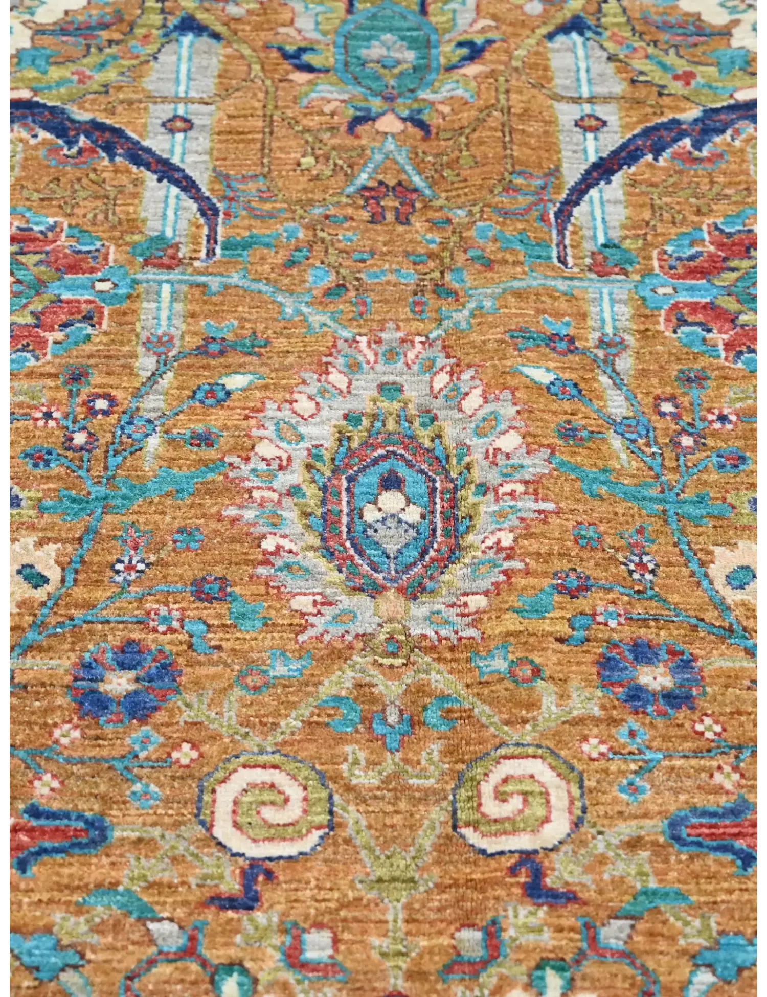 Grå Afghanistan Ziegler teppe 291 x 200 cm - Unikt håndlaget teppe