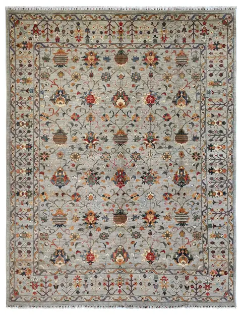 Grau Afghanistan Ziegler Teppich  360 x 276 cm