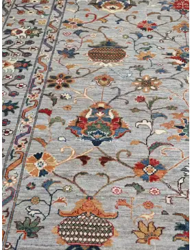 Grey Afghanistan Ziegler Carpet  360 x 276 cm