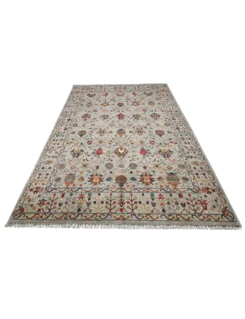 Grau Afghanistan Ziegler Teppich  360 x 276 cm
