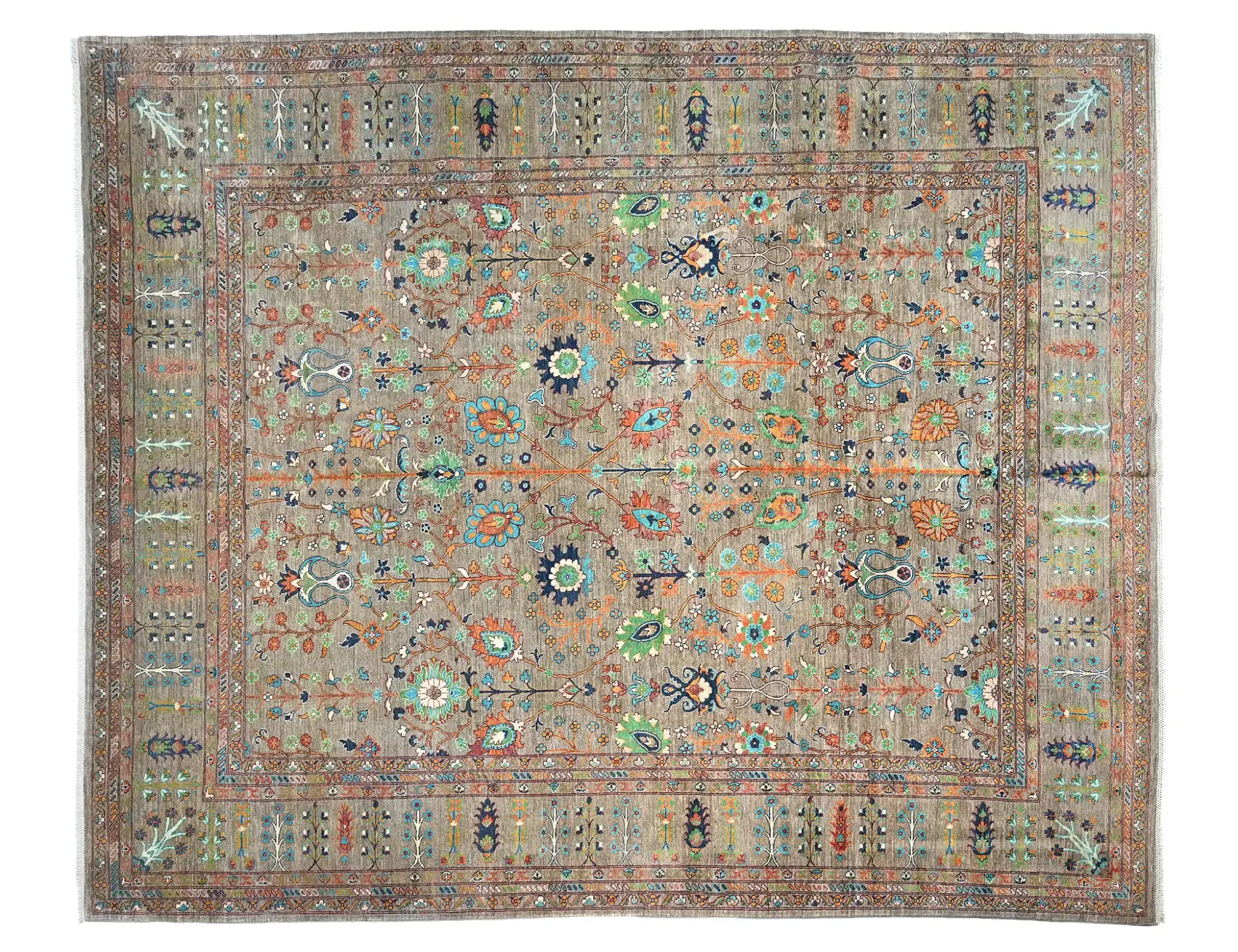 Grey Afghanistan Ziegler Carpet  483 x 398 cm - Unique Handmade Carpet