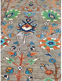 Grey Afghanistan Ziegler Carpet  483 x 398 cm