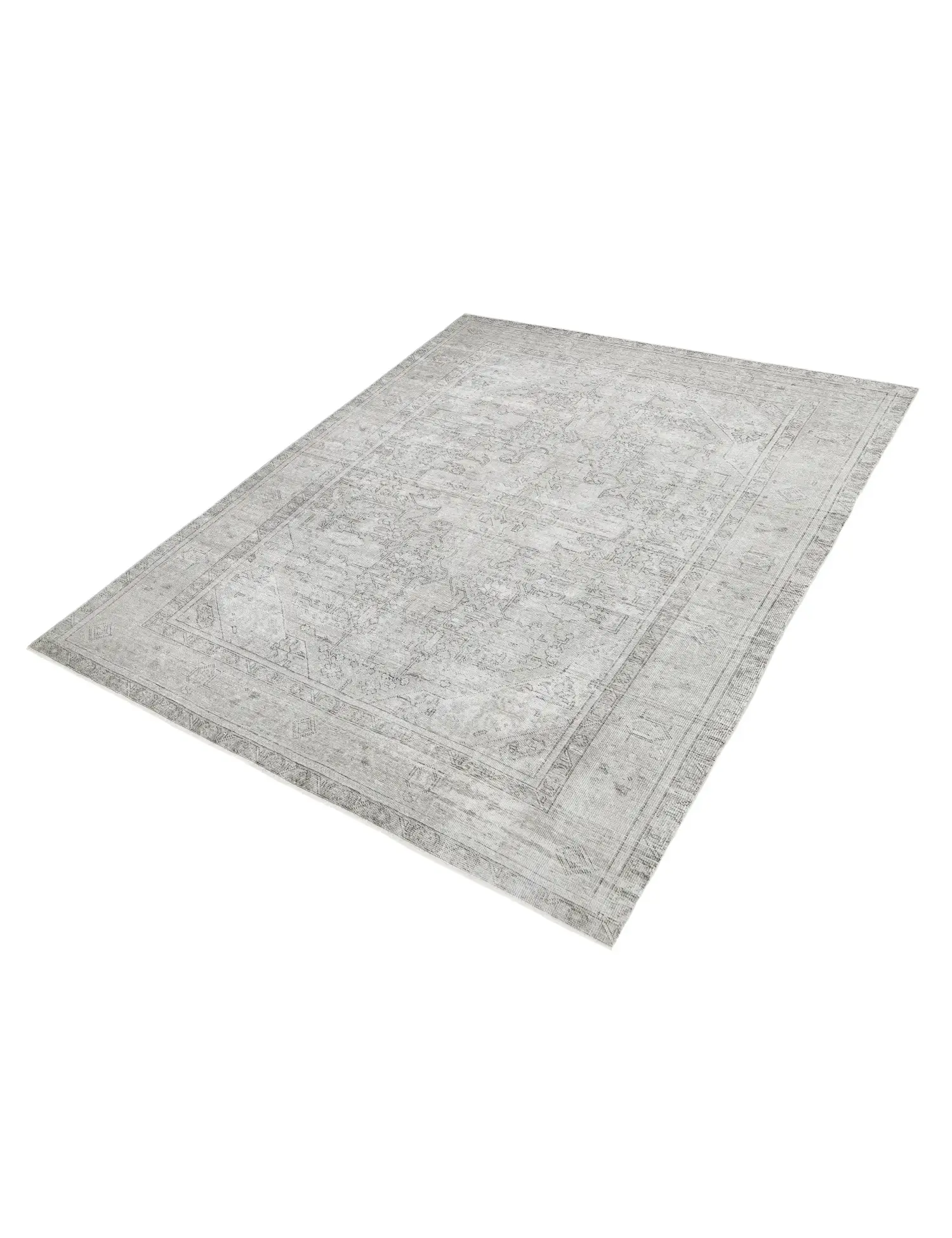 Gris Persa Alfombra persa vintage 286 x 197 cm - Alfombra única hecha a mano