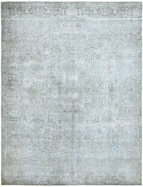 Grau Persien Persischer Vintage Teppich 290 x 193 cm