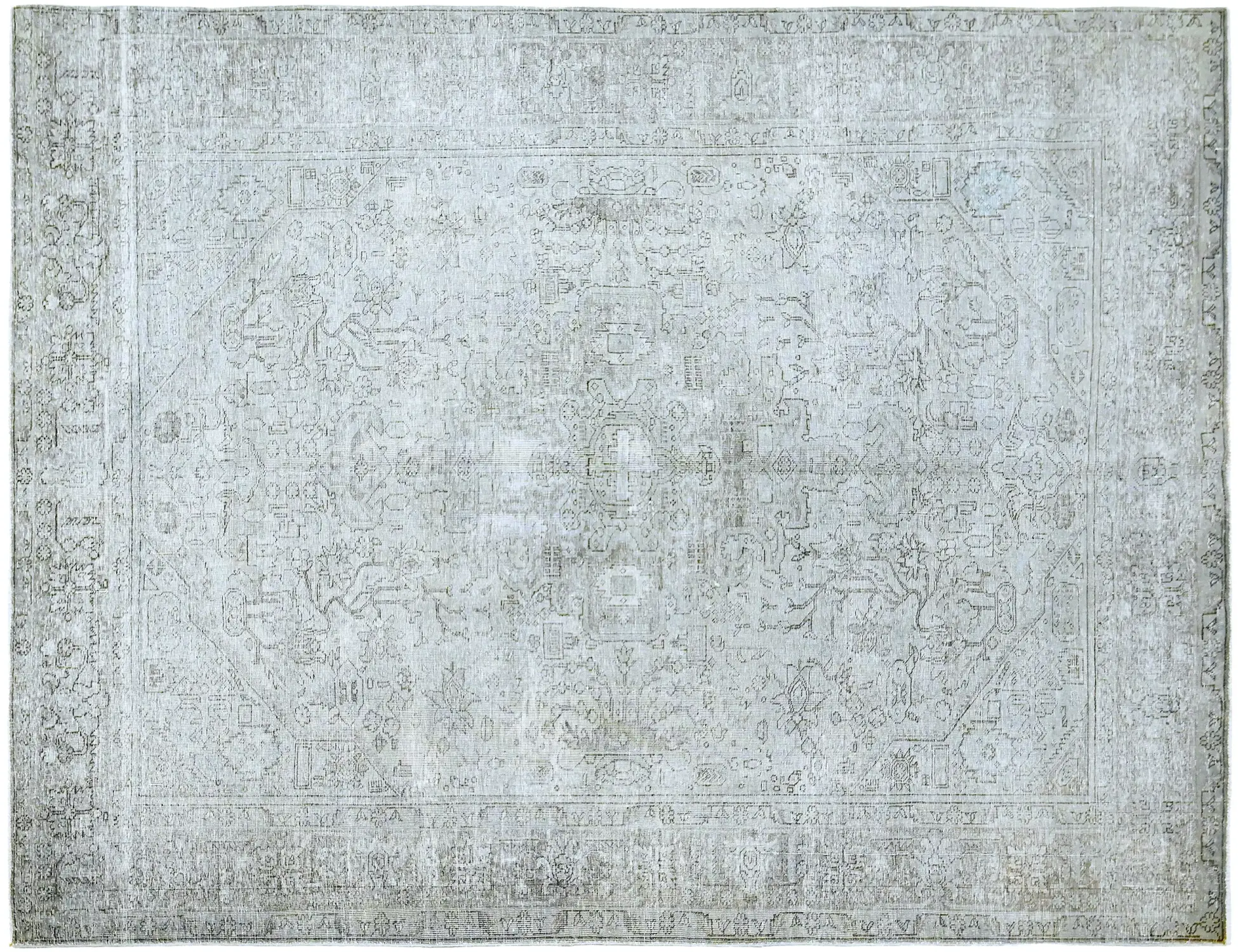 Grise Persan Tapis Persan vintage 290 x 193 cm - Tapis fait main unique