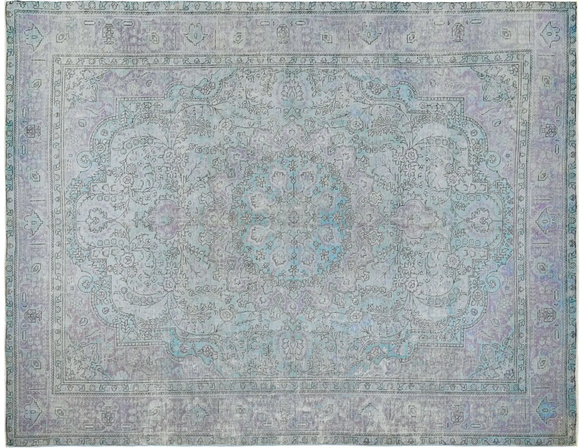 Bleu Persan Tapis Persan vintage 338 x 241 cm