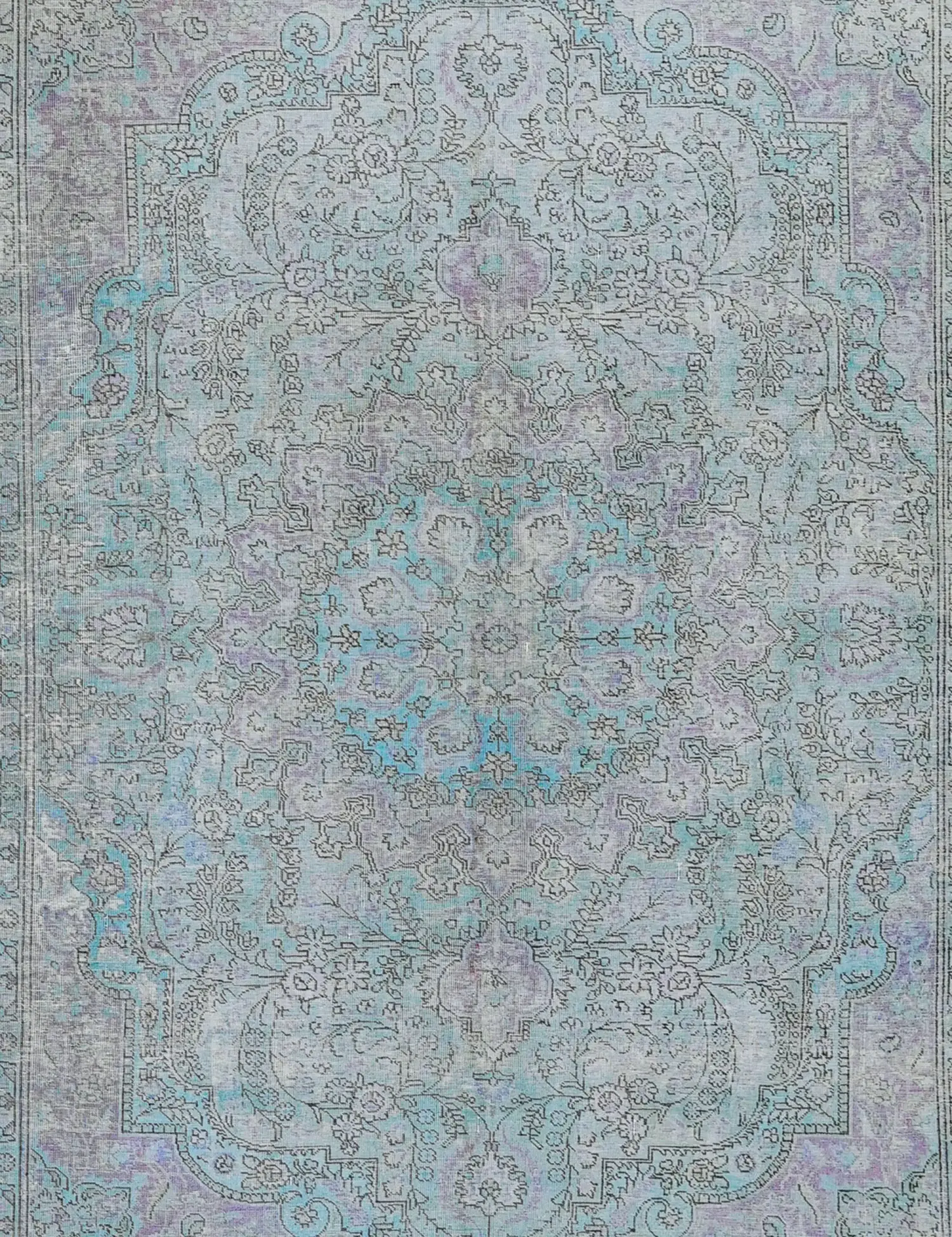 Bleu Persan Tapis Persan vintage 338 x 241 cm - Tapis fait main unique