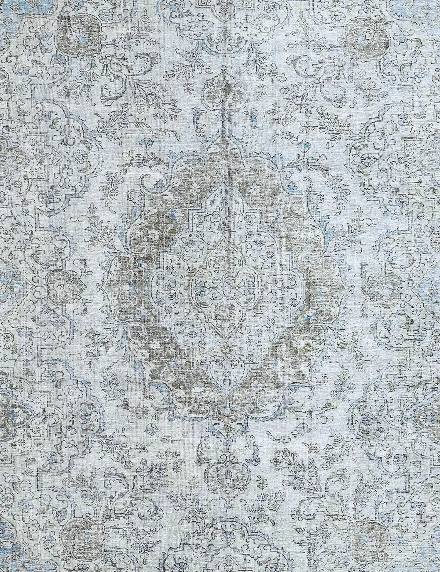 Azul Persa Alfombra persa vintage 379 x 273 cm - Alfombra única hecha a mano