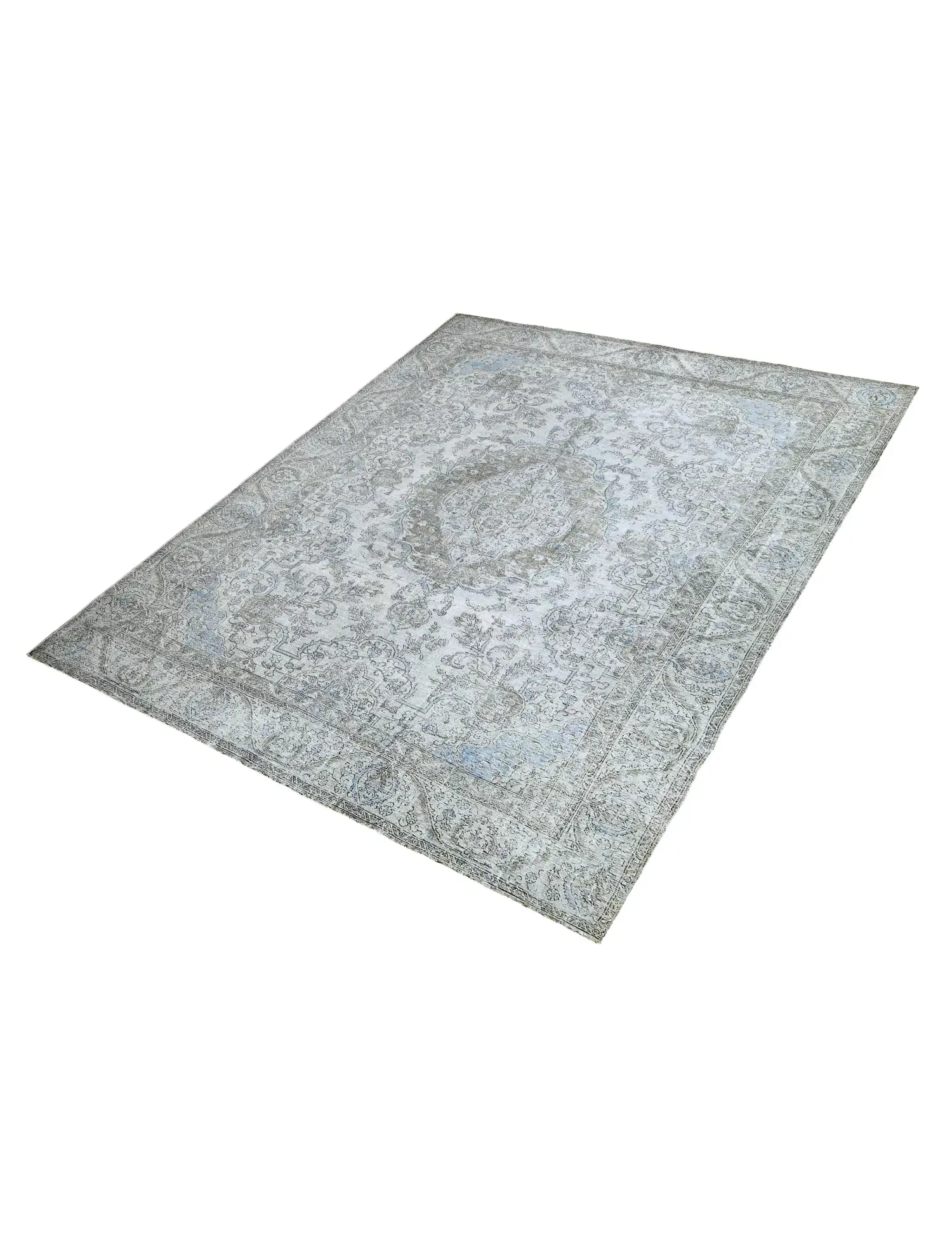 Azul Persa Alfombra persa vintage 379 x 273 cm - Alfombra única hecha a mano