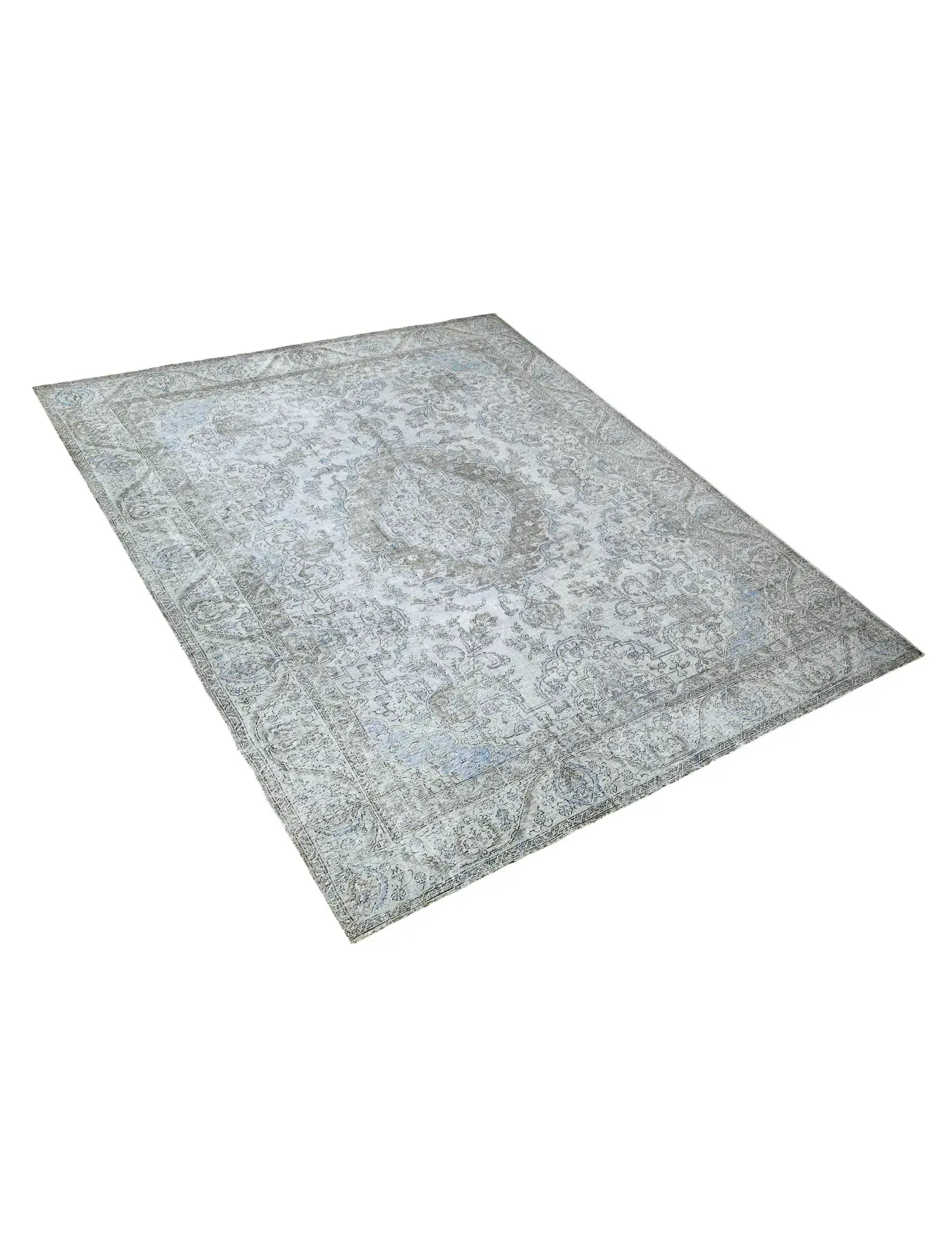 Azul Persa Alfombra persa vintage 379 x 273 cm - Alfombra única hecha a mano