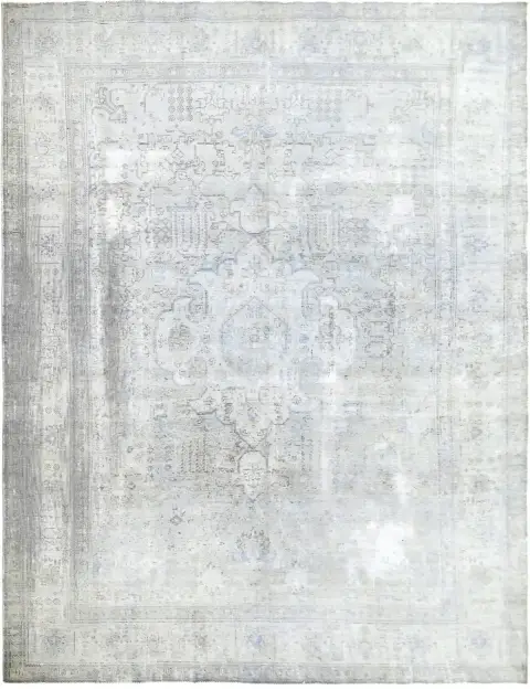 Grau Persien Persischer Vintage Teppich 378 x 287 cm