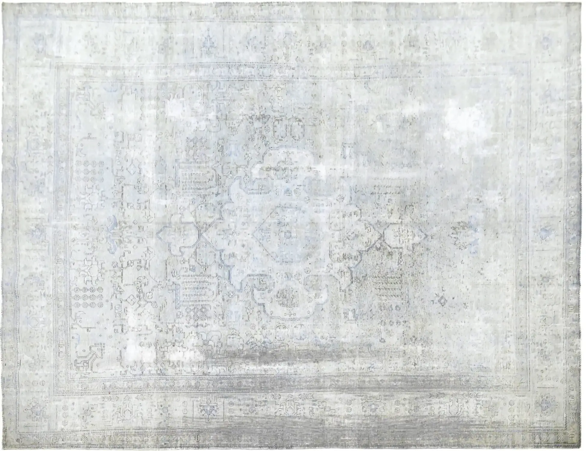 Grå Persien Persisk vintage matta 378 x 287 cm - Unik handgjord matta