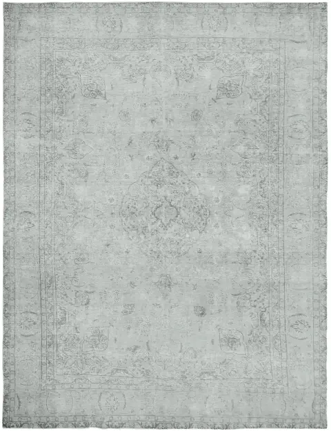 Grau Persien Persischer Vintage Teppich 344 x 254 cm