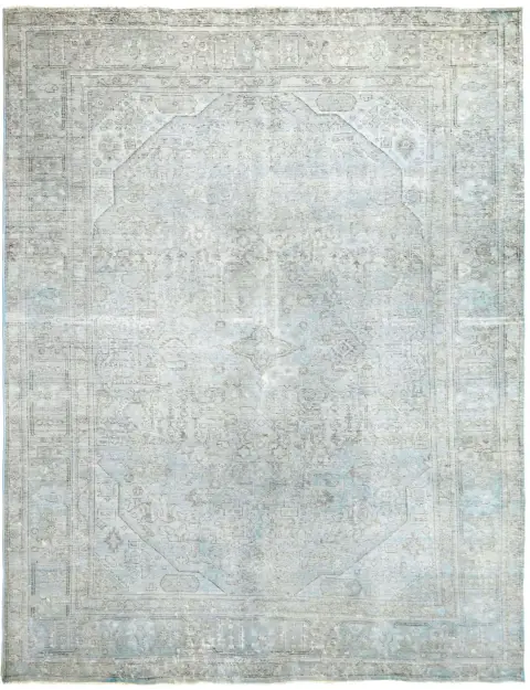 Blau Persien Persischer Vintage Teppich 341 x 239 cm