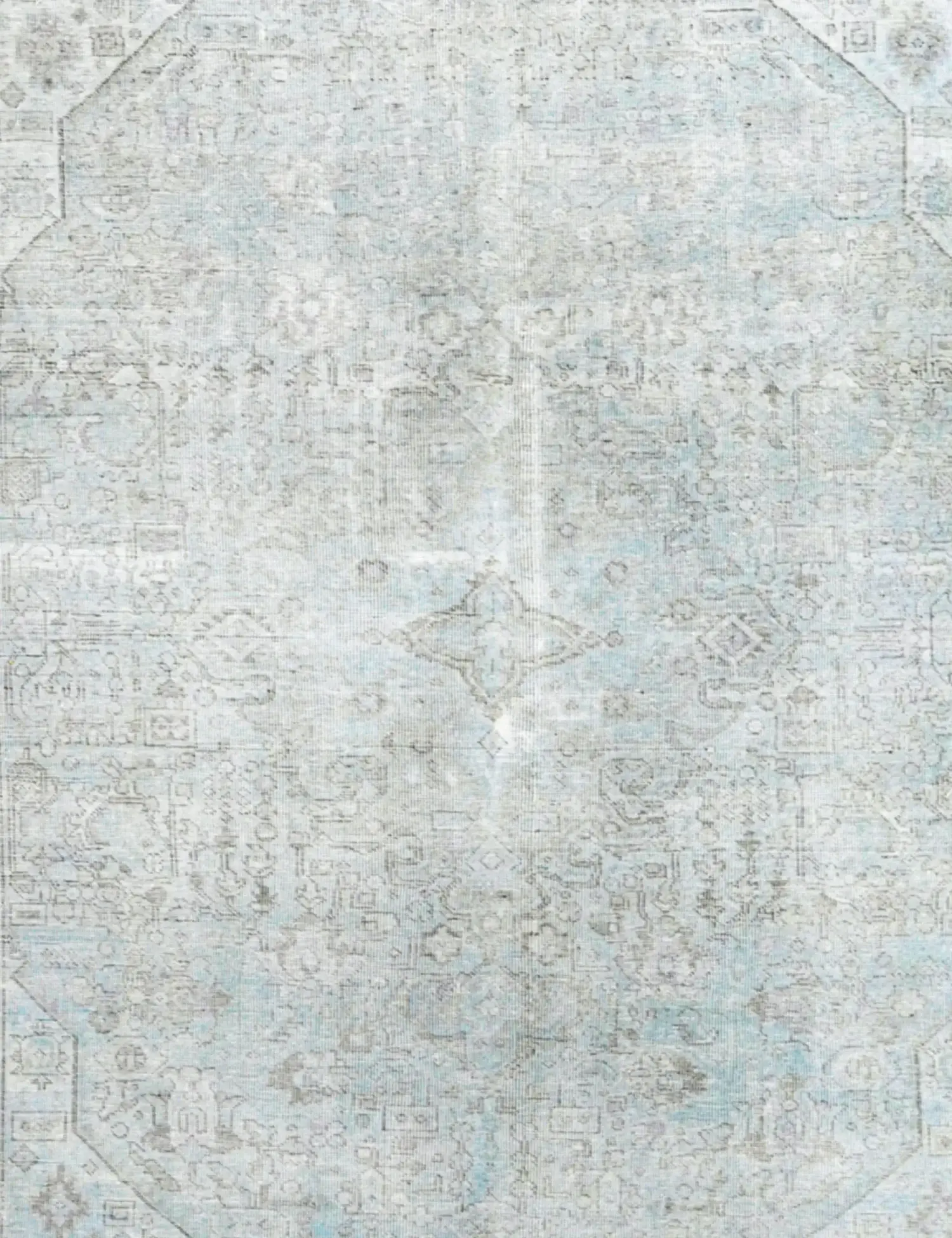 Blå persia Persisk vintage teppe 341 x 239 cm - Unikt håndlaget teppe