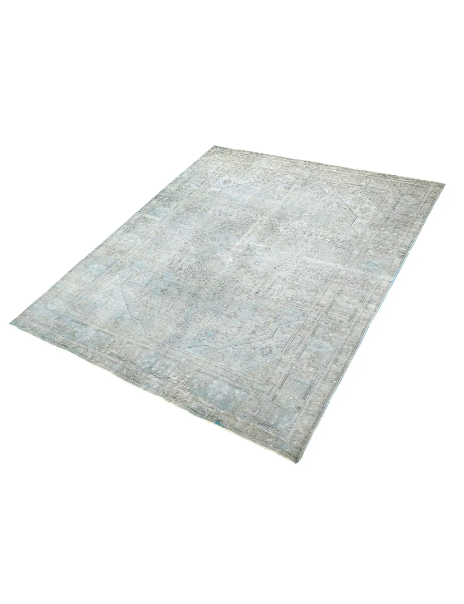 Blå persia Persisk vintage teppe 341 x 239 cm - Unikt håndlaget teppe
