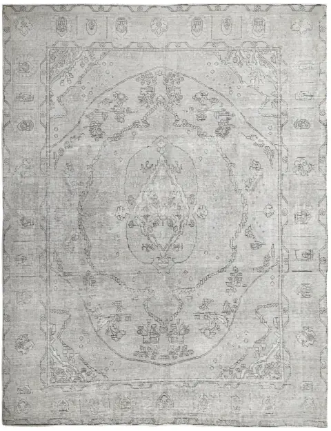 Grau Persien Persischer Vintage Teppich 330 x 237 cm