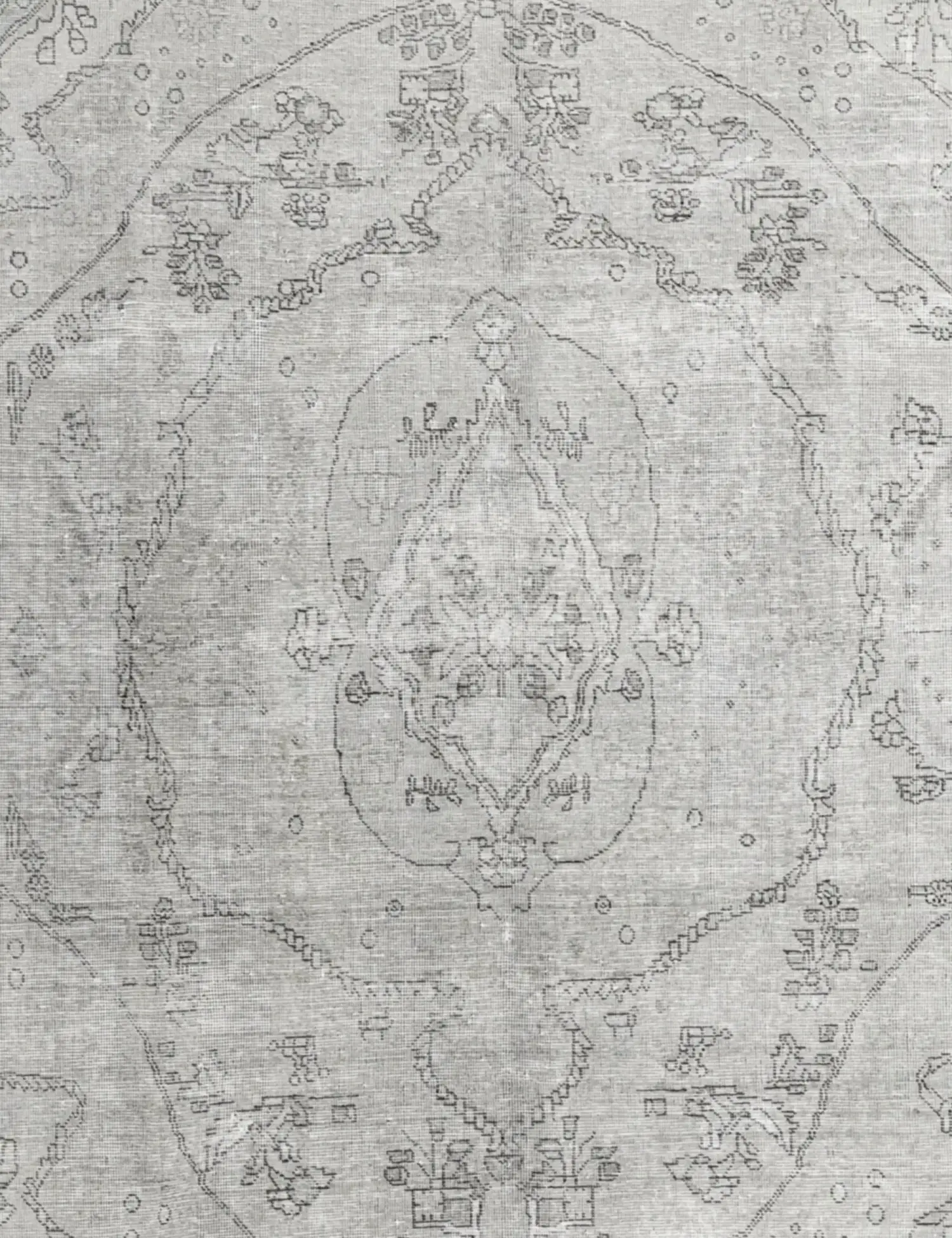Grey Persia Persian Vintage Carpet 330 x 237 cm - Unique Handmade Carpet