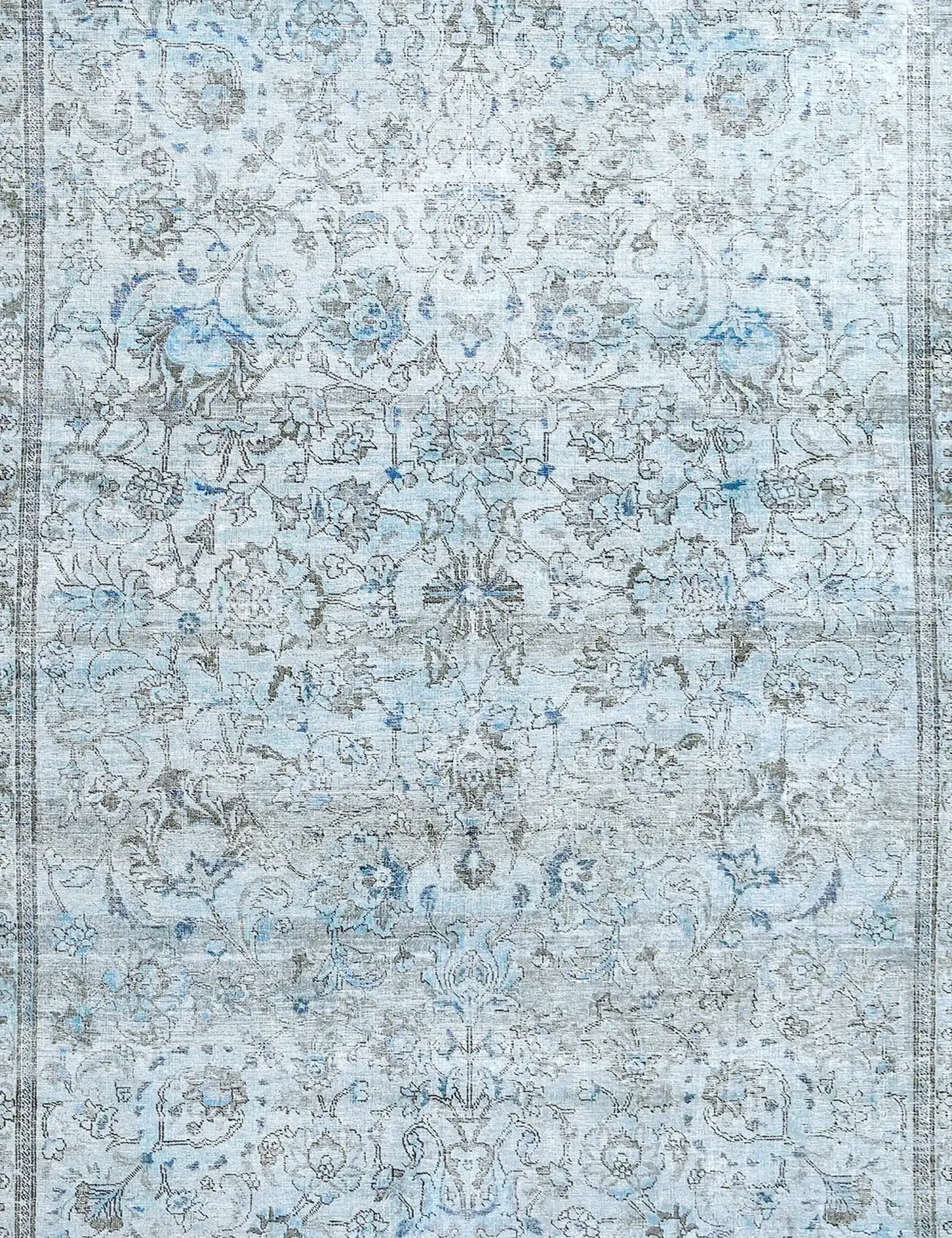 Blå persia Persisk vintage teppe 355 x 237 cm - Unikt håndlaget teppe
