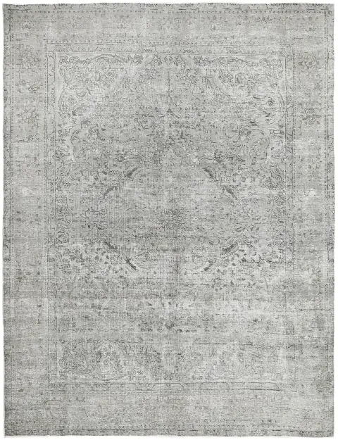 Grau Persien Persischer Vintage Teppich 316 x 240 cm
