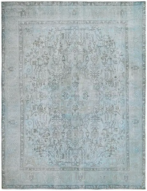 Grau Persien Persischer Vintage Teppich 291 x 241 cm