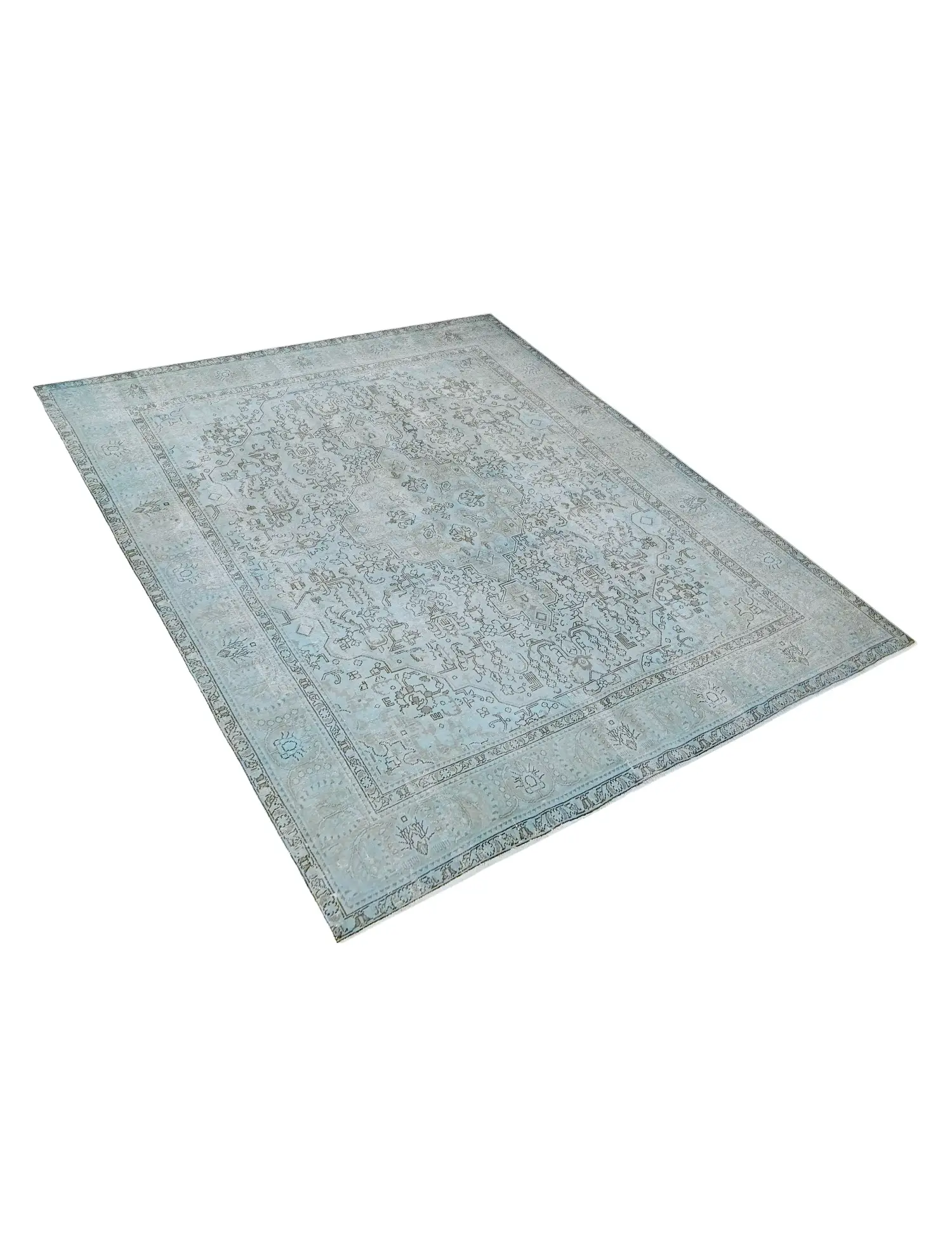 Grise Persan Tapis Persan vintage 291 x 241 cm - Tapis fait main unique