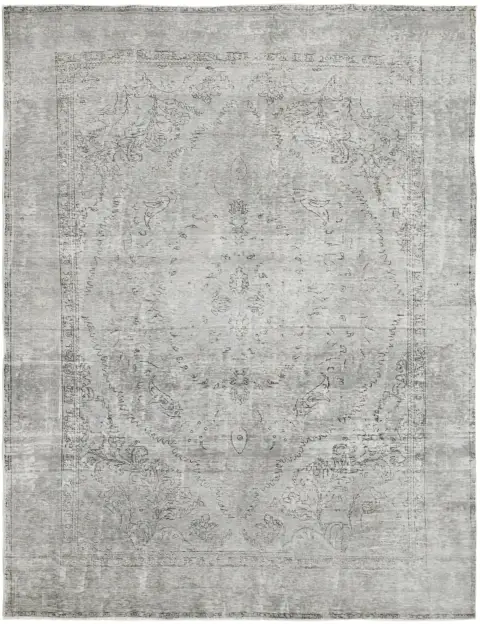 Grau Persien Persischer Vintage Teppich 276 x 190 cm