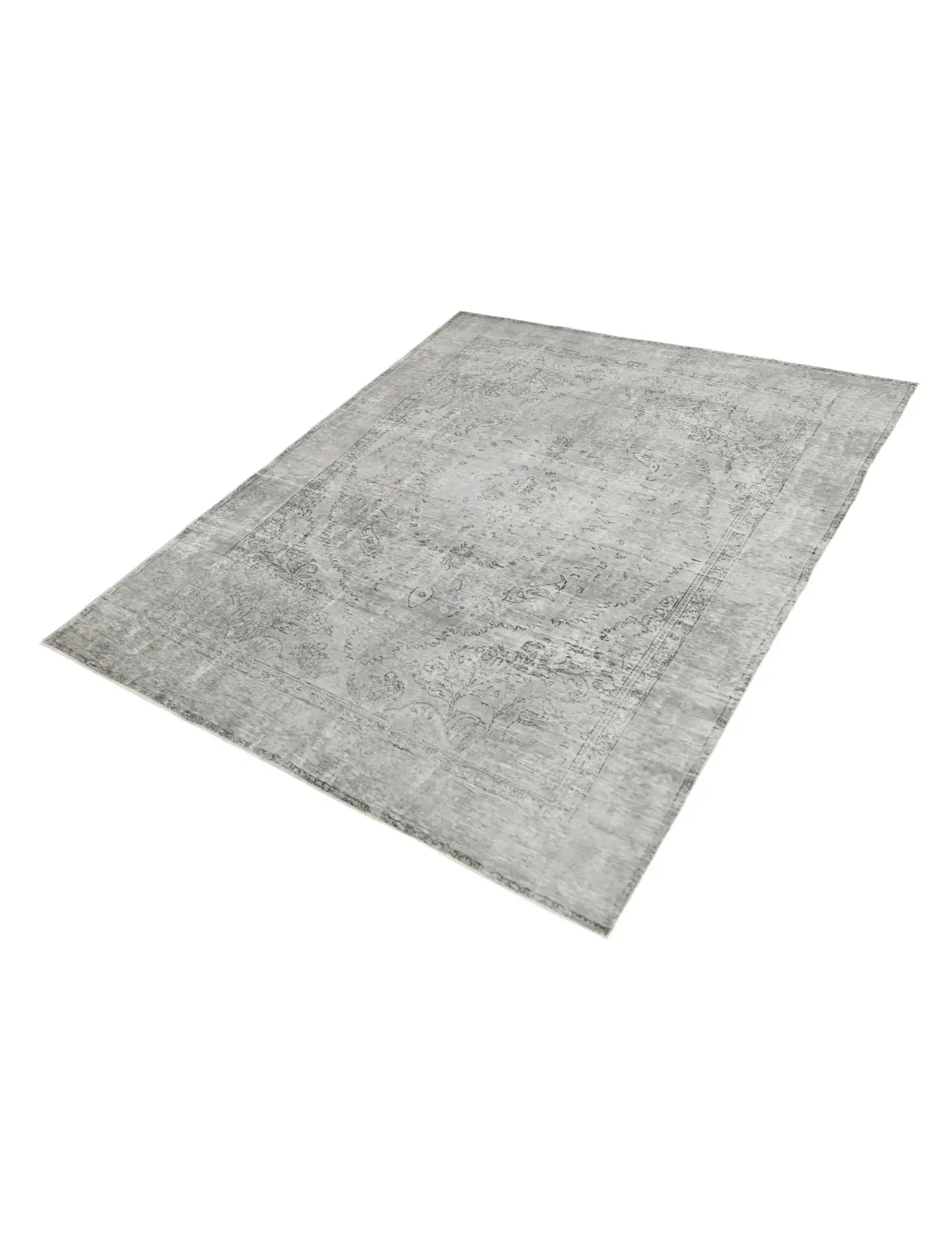 Grå Persien Persisk Vintagetæppe 276 x 190 cm - Unikt håndlavet tæppe