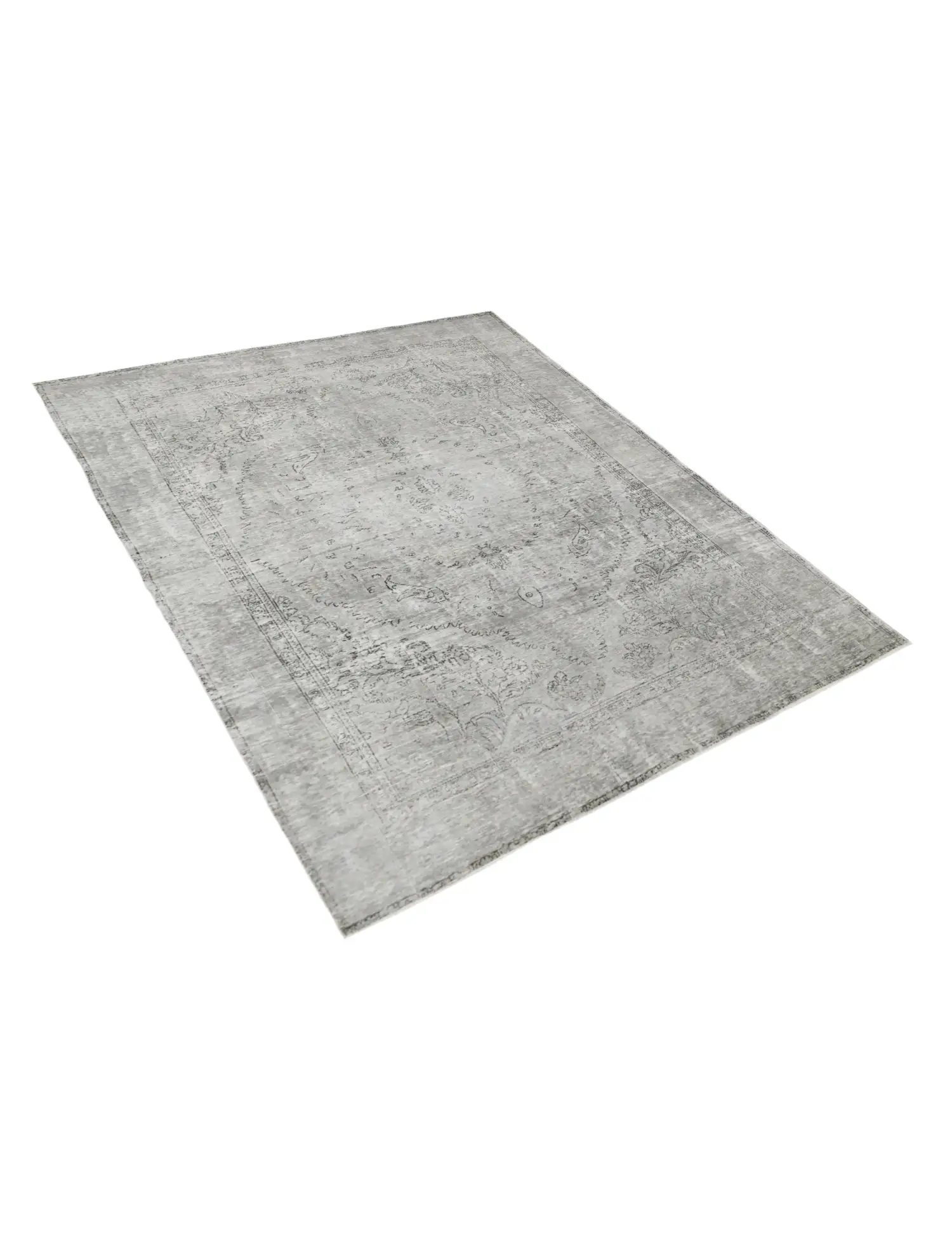 Grå Persien Persisk Vintagetæppe 276 x 190 cm - Unikt håndlavet tæppe