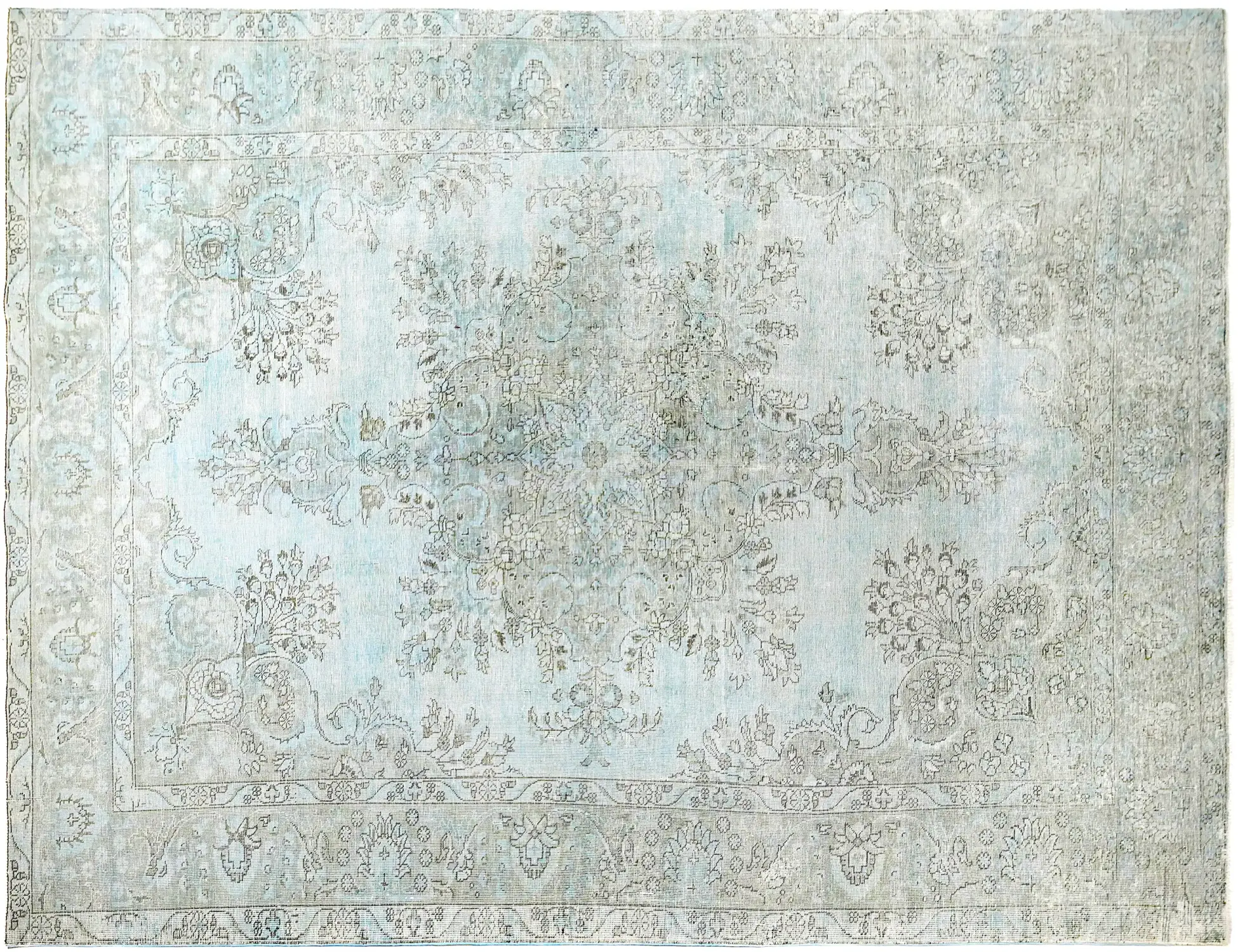 Blå Persien Persisk Vintagetæppe 342 x 235 cm