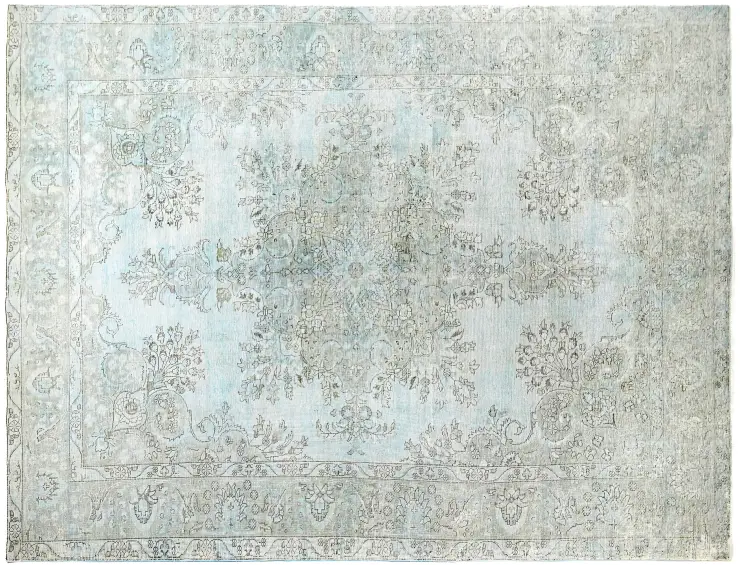 Blå Persien Persisk Vintagetæppe 342 x 235 cm