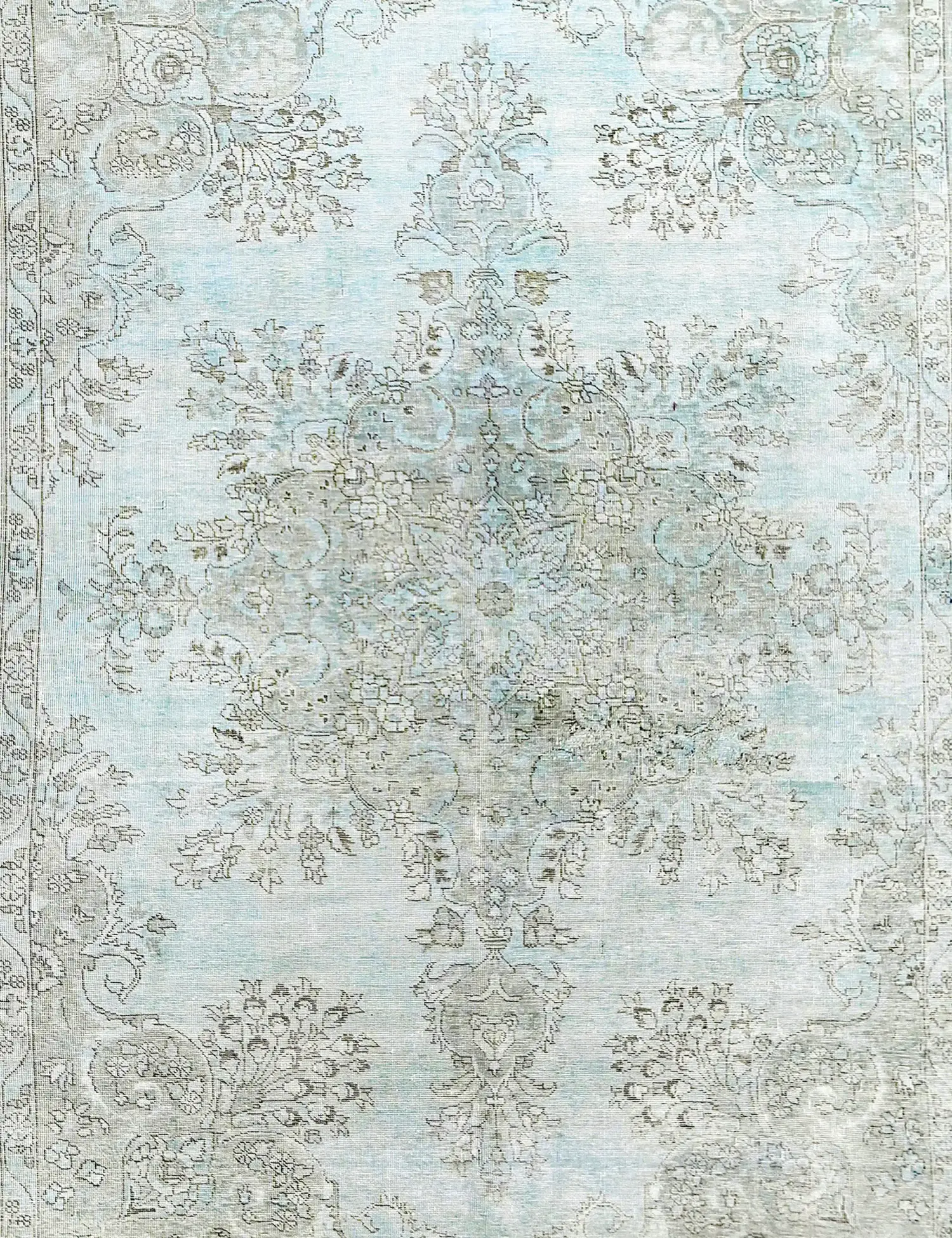 Blå Persien Persisk Vintagetæppe 342 x 235 cm - Unikt håndlavet tæppe