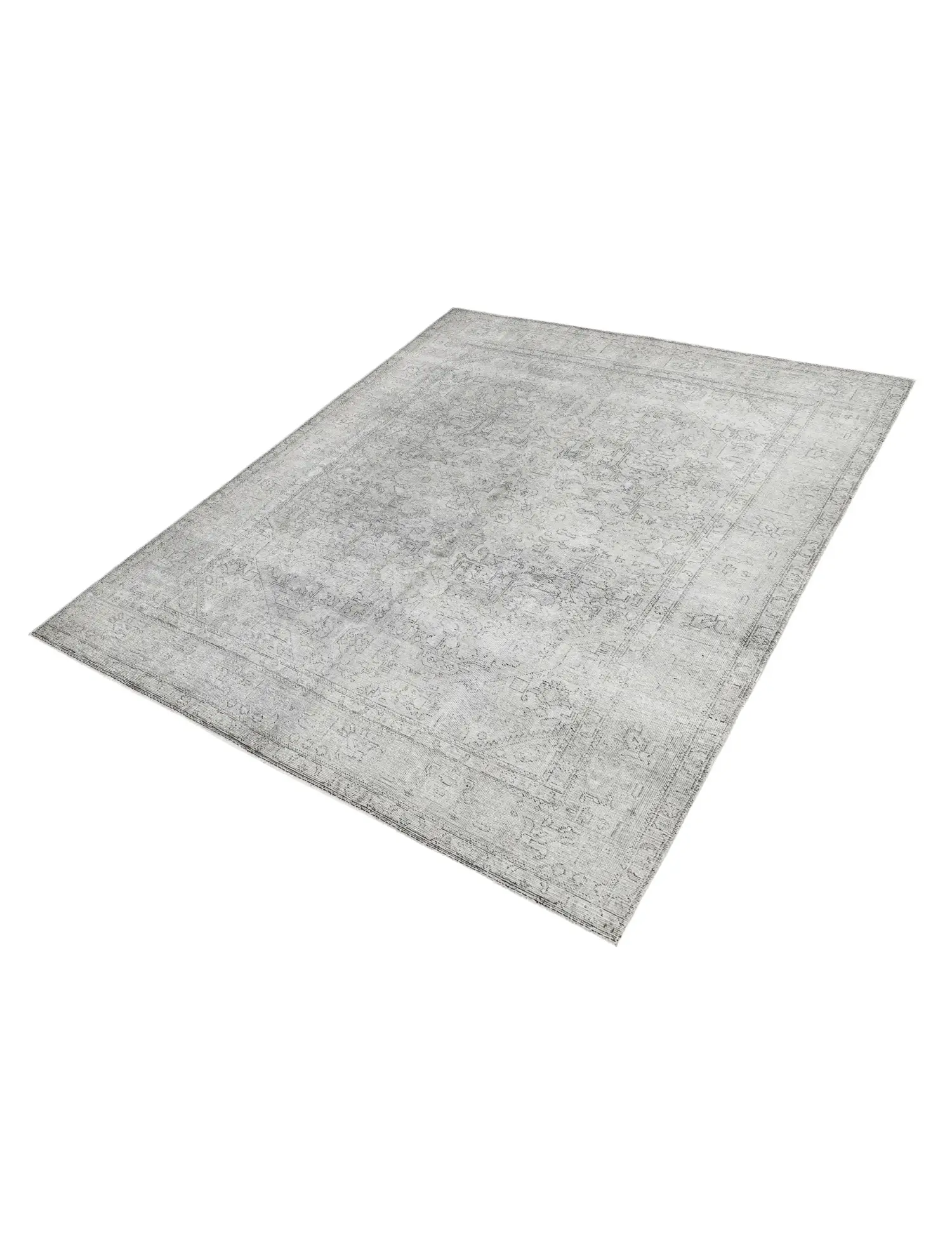 Grå persia Persisk vintage teppe 284 x 200 cm - Unikt håndlaget teppe