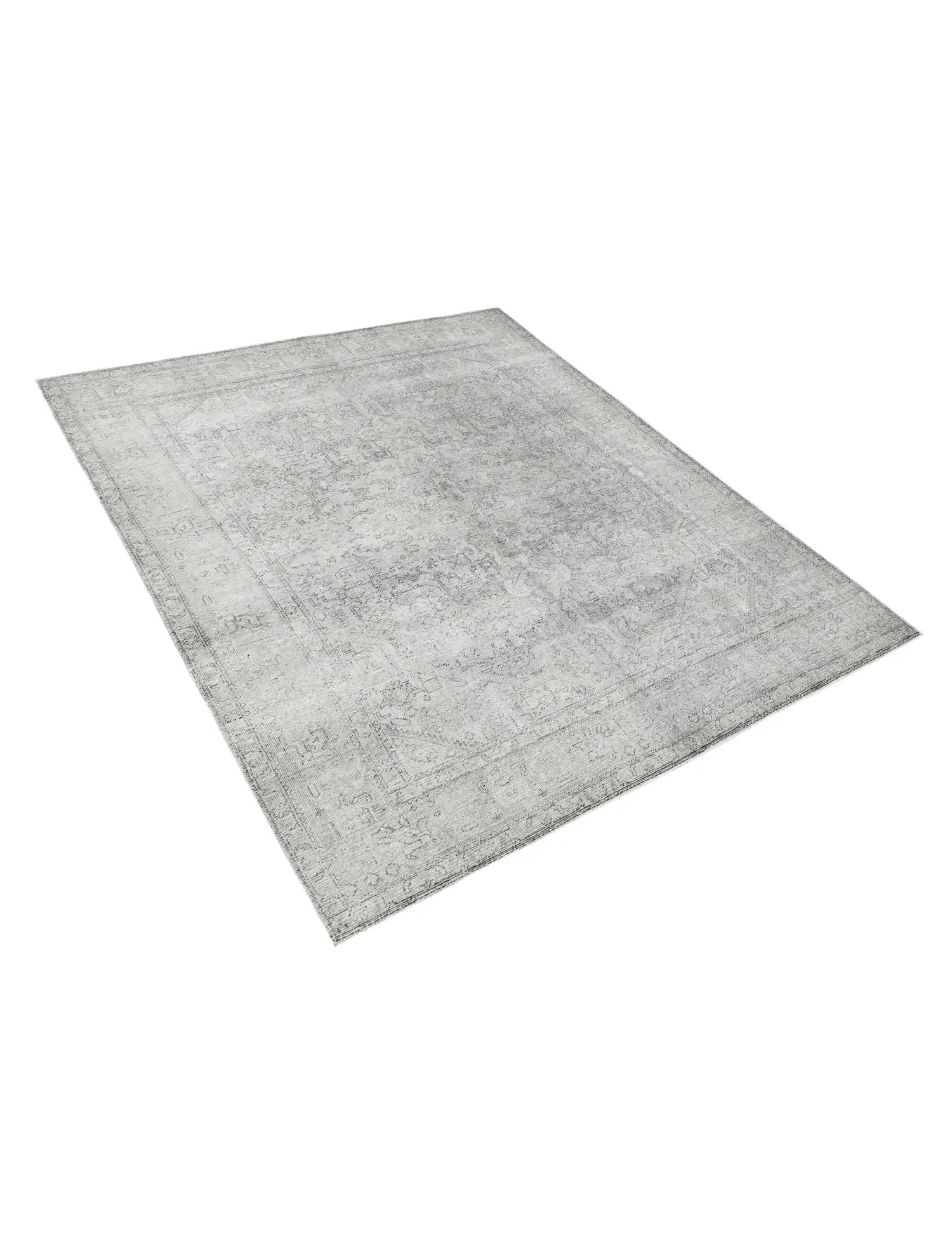 Grå persia Persisk vintage teppe 284 x 200 cm - Unikt håndlaget teppe