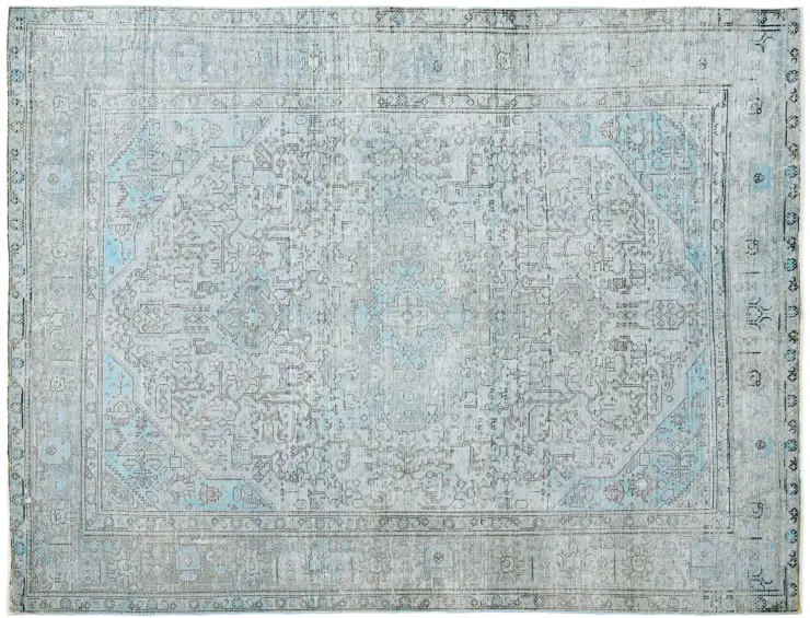 Blå Persien Persisk Vintagetæppe 274 x 198 cm