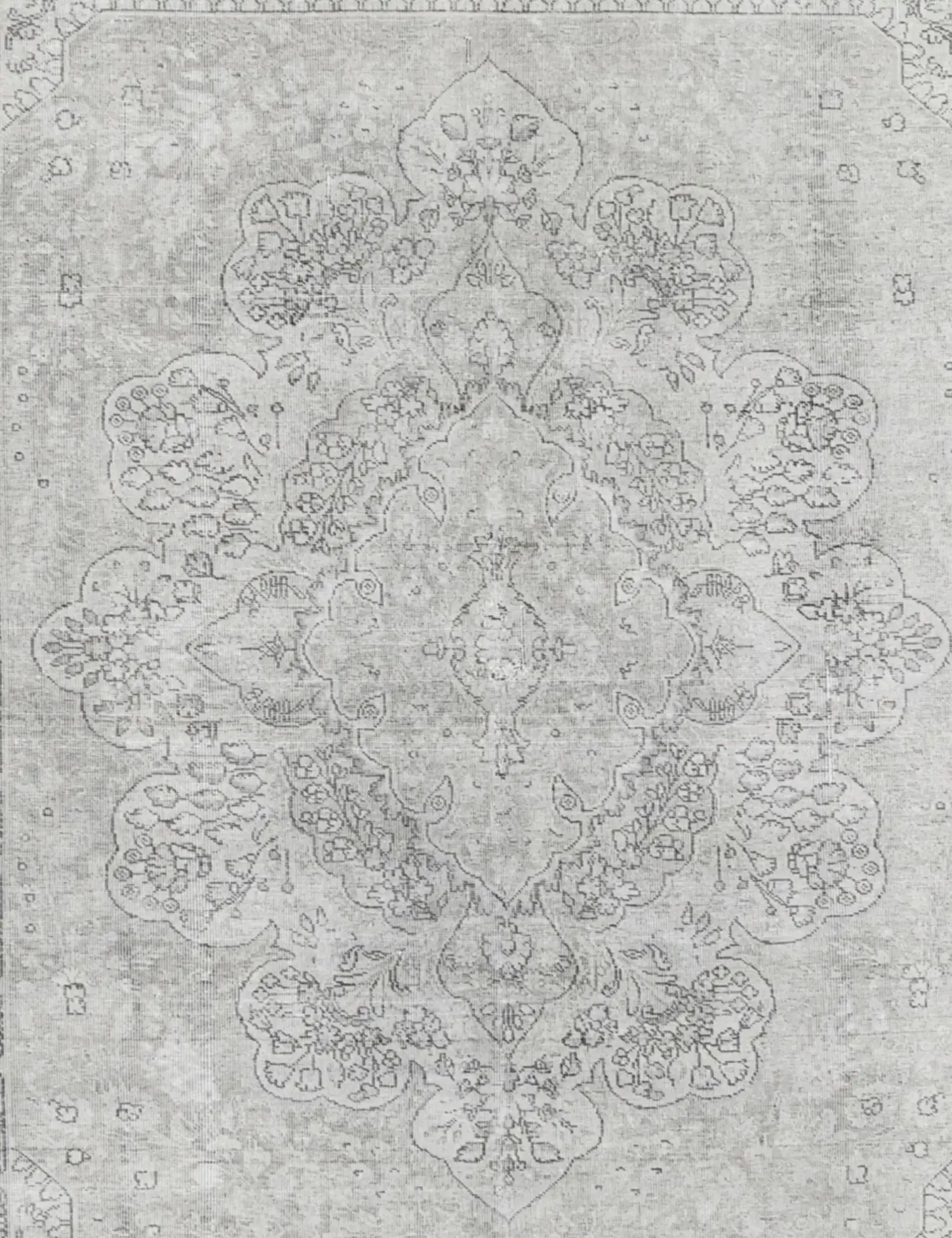 Grå persia Persisk vintage teppe 290 x 192 cm - Unikt håndlaget teppe
