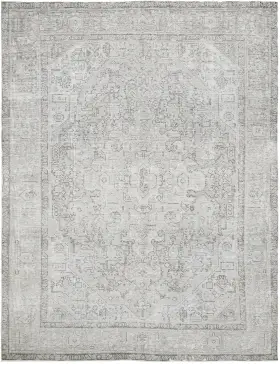 Grau Persien Persischer Vintage Teppich 284 x 195 cm