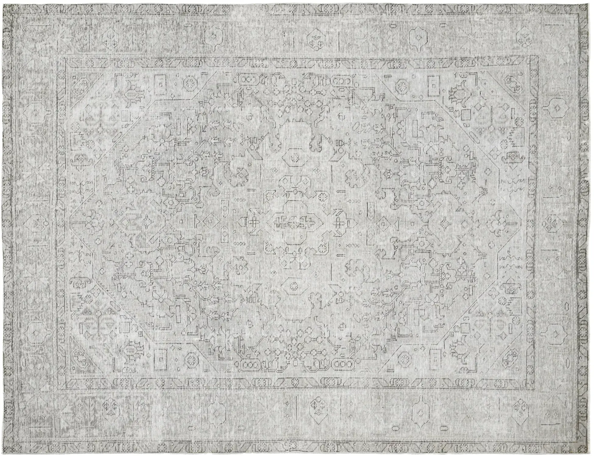Grau Persien Persischer Vintage Teppich 284 x 195 cm