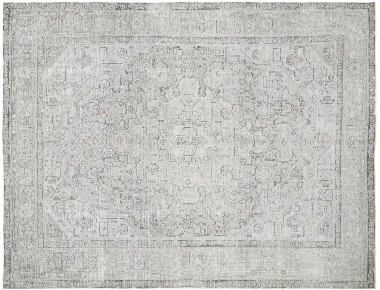 Grau Persien Persischer Vintage Teppich 284 x 195 cm