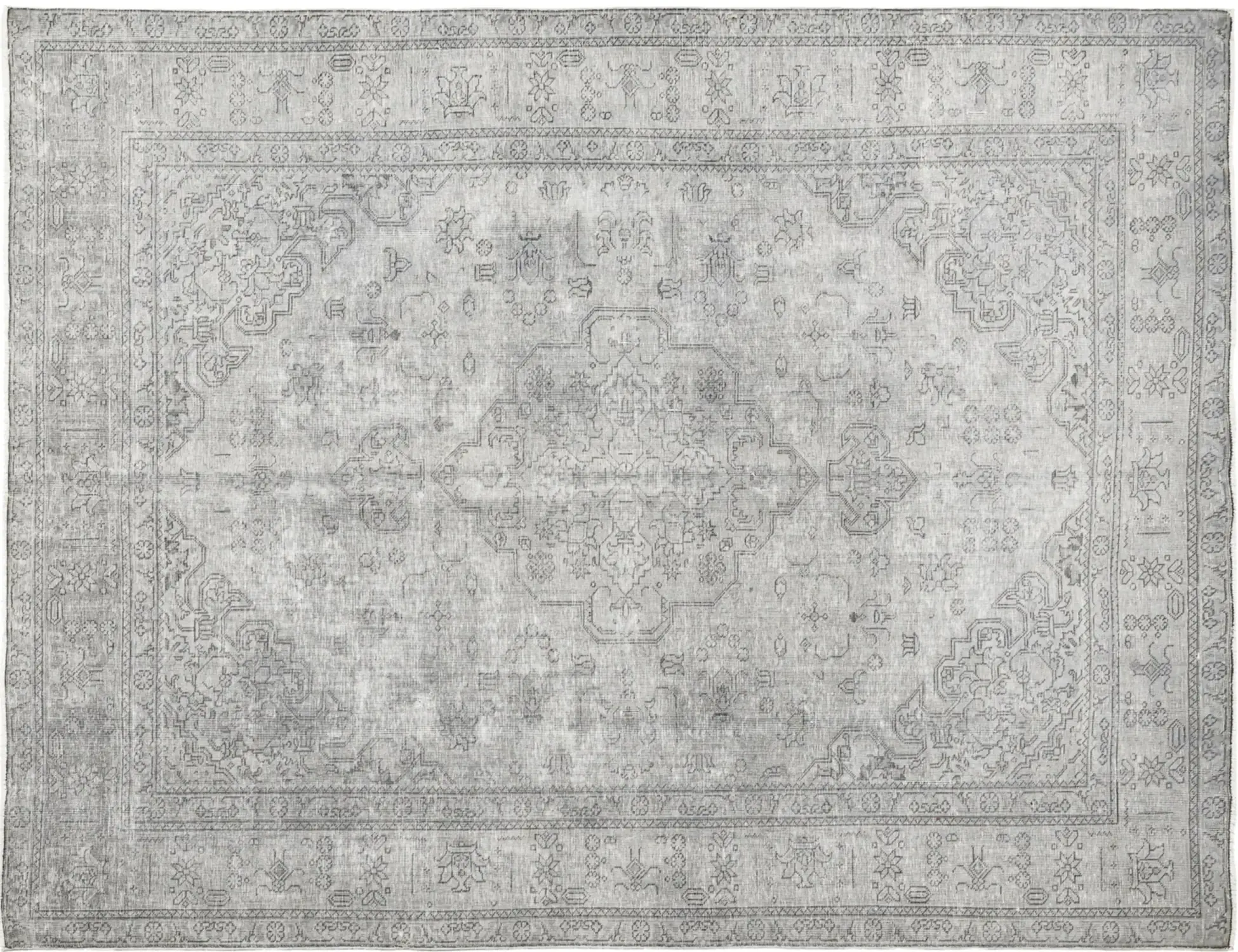 Grå Persien Persisk Vintagetæppe 275 x 202 cm