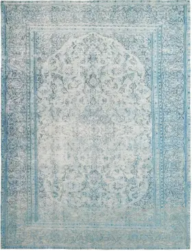 Blå Persien Persisk Vintagetæppe 294 x 186 cm