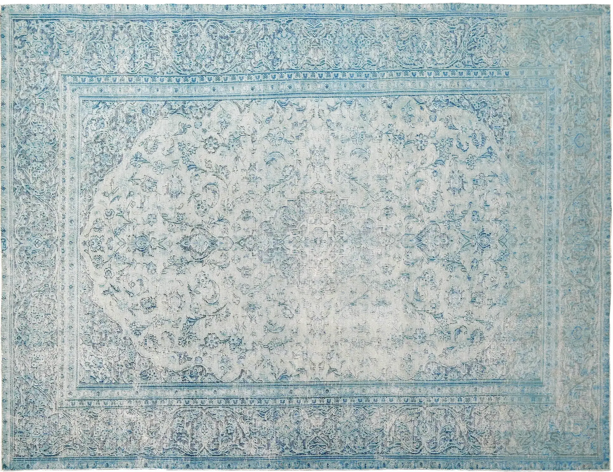Blå Persien Persisk Vintagetæppe 294 x 186 cm - Unikt håndlavet tæppe
